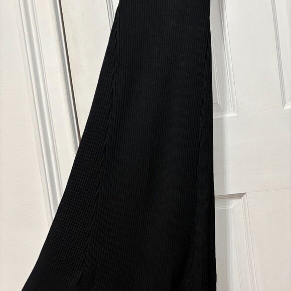 Dissh Billie Midi Dress Black Long Rib Maxi Striped Scoop Neck Knit Tank Small S - Picture 5 of 9